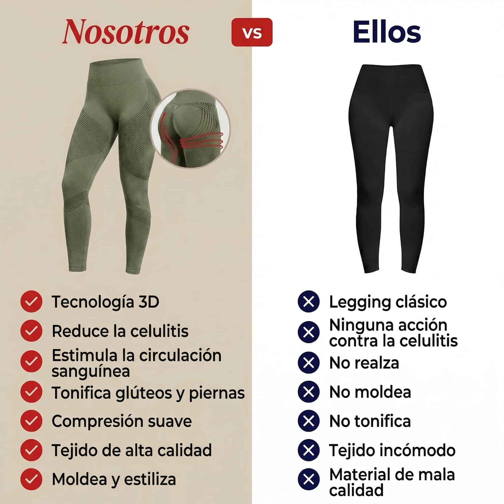 Legging 3D Negro - Vue 2